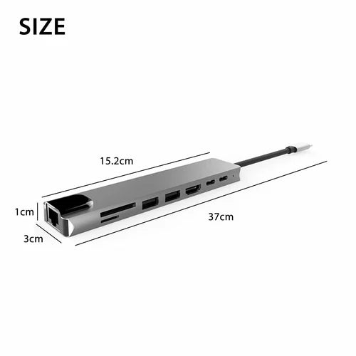 USB Type C Hub 8 in 1