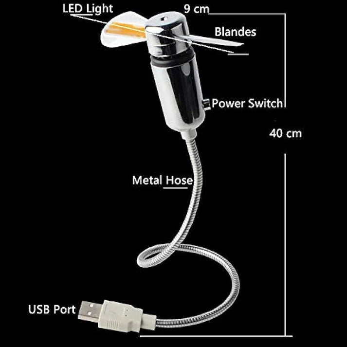 USB Fan With Analogue Clock