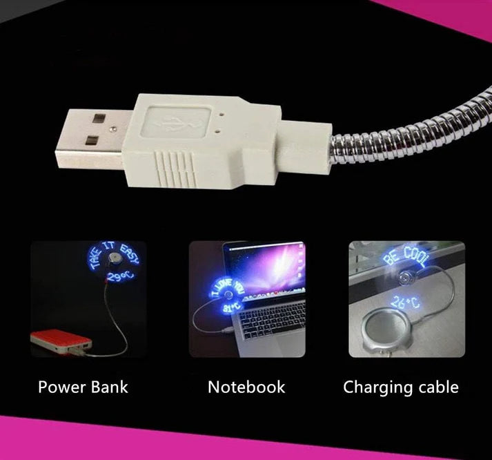 USB Fan With Analogue Clock