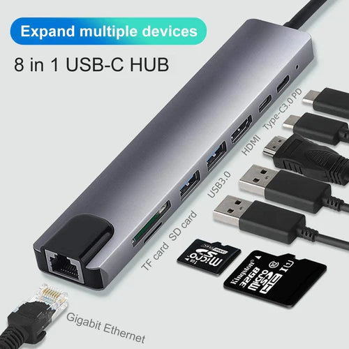 USB Type C Hub 8 in 1