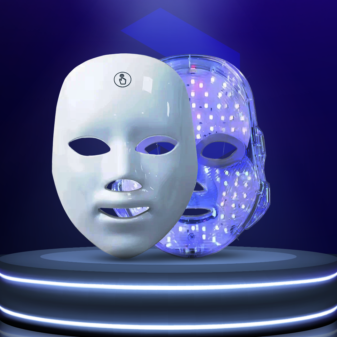 7 Colors LED Face Therapy Mask for Skin Rejuvenation, Acne Treatment, Anti-Aging Light Therapy for Glowing Skin