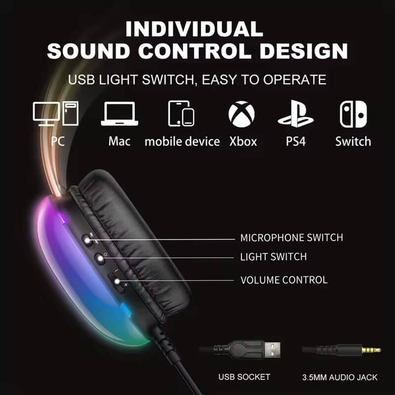 Onikuma-x25 Pro Rgb Head Beam With Mic