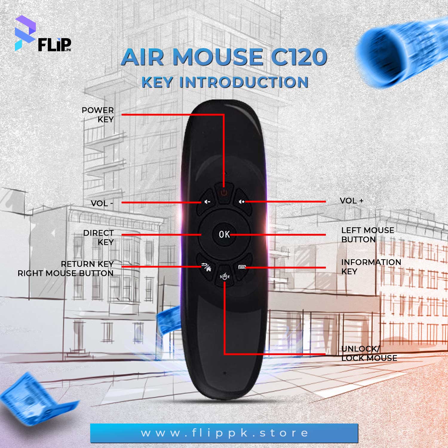 Air Mouse C120 for Android and Smart TV