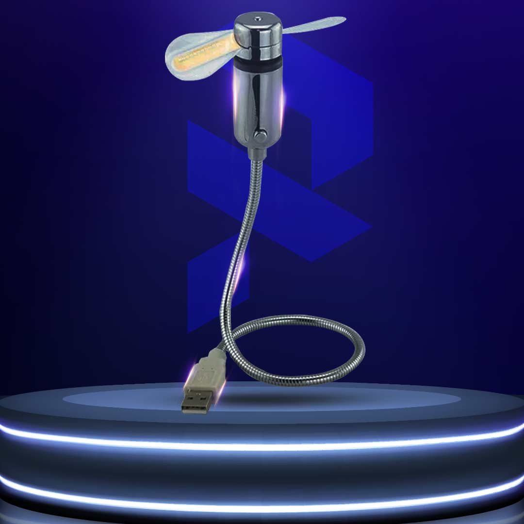USB Fan With Analogue Clock