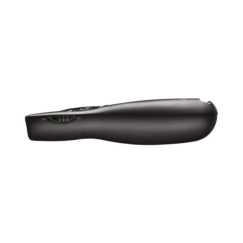 Black electronic device on a white background